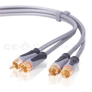   Gold RCA Stereo Audio Cable 2RCA To 2 RCA Male to Male for DVD  