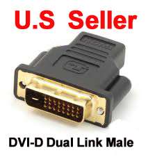 DVI D male to HDMI female M/F adapter 24+1 LCD HDTV DVD  