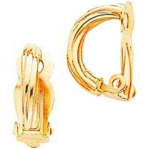  14K Gold Clip On Twisted Hoop Earrings Ear Jewelry 