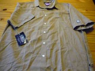 This is a short sleeve button front uniform shirt for McDonalds.
