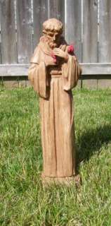   Francis Religious Outdoor Garden Statue Wood Look 33171263776  