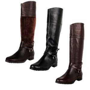 Ralph Lauren Women’s Riding Boots Shoes Sonya Dark Brown Black 