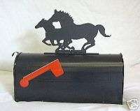 Western Horses Horse MAILBOX TOPPER SIGN Steel Metal  