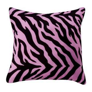 Zebra Square Pillow   Pink/ Black.Opens in a new window