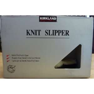   Knit & Sheepskin Womens Slippers Size 9 Black 
