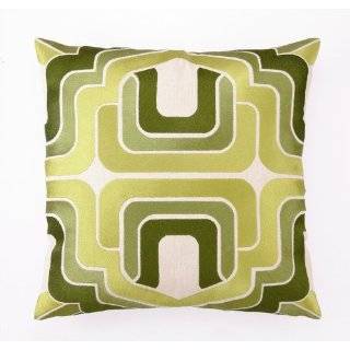Trina Turk Embroidered Ogee Pillow, Green, 20 x 20