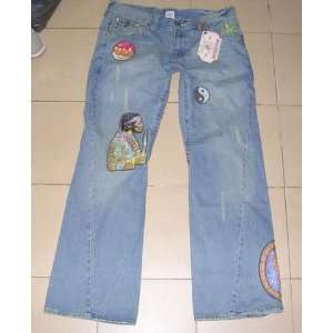 True Religion Society Club Patch Jeans