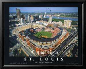 ST LOUIS CARDINALS @ THE NEW BUSCH STADIUM 22X28 FRAME  