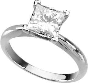 Moissanite Engagement Ring Princess Square 2.15 Ct 7mm  