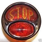 BLACK PC Motorcycle DELUXE Bobber Tail Light STOP L