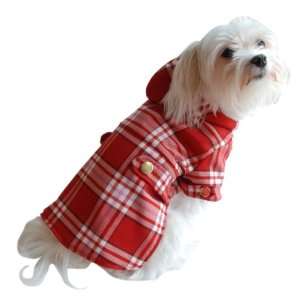   Accessories Red Plaid Coat Dog Apparel, Small 12 inches