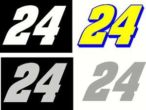 NUMBER 24 JEFF GORDON VINYL DECAL STICKER NASCAR  