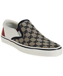 Gucci blue GG canvas leather detail slip on sneakers   up to 