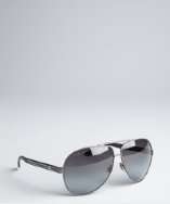 Gucci gunmetal metal aviator sunglasses style# 319829401