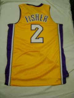 NBA Los Angeles Lakers # 2 Fisher Swingman Jersey Large L  