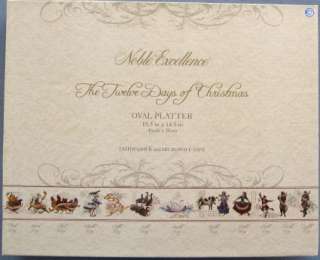 Noble Excellence 12 Days of Christmas Huge Platter NIB  