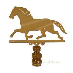    Dexter Trotting Horse Lamp Finial   Brass
