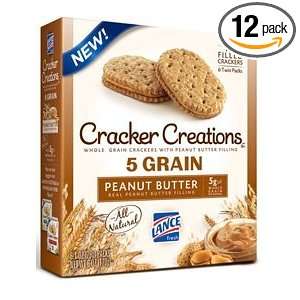Lance 5 Grain with Peanut Butter Filling Cracker Creations, 6 