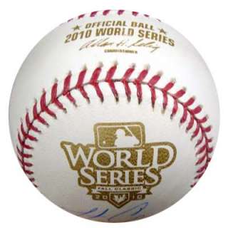  Autographed Signed 2010 World Series Baseball Playoffs MLB Holo  