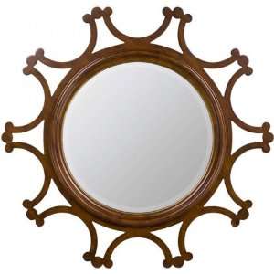  Paloma Round Mirror (Rustic Mahogany Gold) (43H x 43W x 