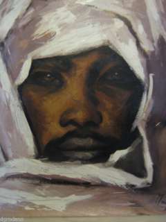 Oil Painting Tuareg Morocco Original Africa Desert Man  