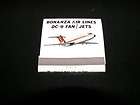 BONANZA AIR LINES DC 9 FAN / JETS Rare 1960s Vintage Front Strike 