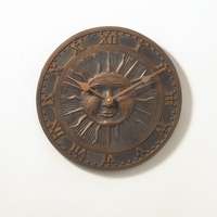 Verdigris Sunface Outdoor Clock  