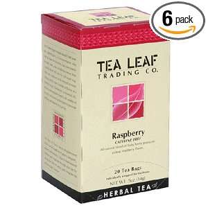 Tea Leaf Trading Company Raspberry, Caffeine Free Tea, 20 Count Bags 