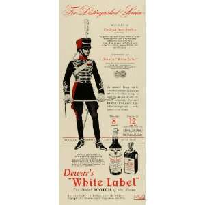Ad Dewars White Label Scotch Royal Horse Artillery WWII Liquor Alcohol 