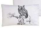 Two (2) Black Steam Punk Owl bedding Pillowcases