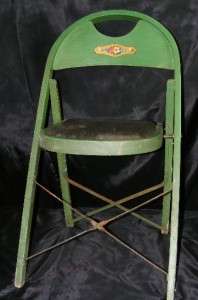 Vintage Green Solid Kumfort Folding Chair Louis Rastetter & Sons Fort 