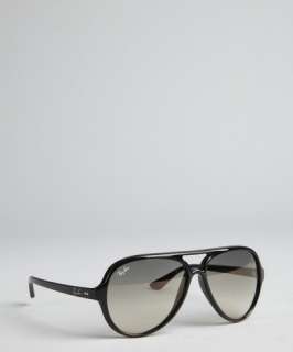 Ray Ban black plastic Cats 5000 aviator sunglasses