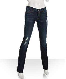 Rich and Skinny grind wash distressed Sleek straight leg jeans 