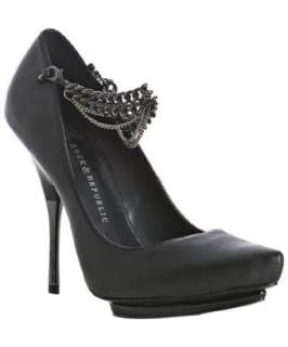 Rock & Republic black Alayna ankle chain strap pumps   up to 