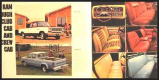 1982 Dodge Ram ORIGINAL Color Pickup Truck Brochure NOS  