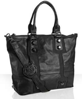 Vince Camuto black leather VC Bolts studded tote   