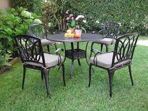 Outdoor Patio Furnitures 5 Piece Aluminum Dining Set C 609722579469 
