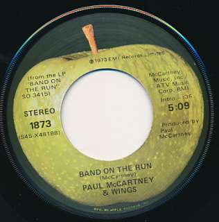 PAUL McCARTNEY & WINGS Band On The Run 45 RPM NM Hear It  