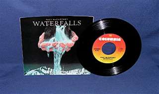 PAUL McCARTNEY Waterfalls 45 RPM w/PS COLUMBIA 11335 NM+  