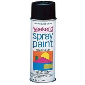   Paints   11 oz. w.i.flat black weekend spray paint inter [Set of 6