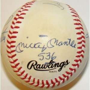 Signed Mickey Mantle Baseball   with 536 Inscription   Autographed 