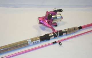 Okuma 2pc 6 6 Pink Fin Chaser Rod Reel Combo Medium Light Fishing 