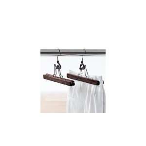   Neatfreak Skirt/Pant Clamp Hangers, 8 Pack Dark Wood
