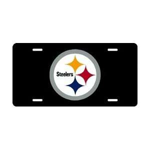    Steelers Laser Cut Mirrored License Plate