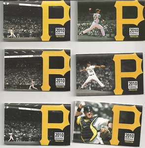 PITTSBURGH PIRATES 2010 POCKET SCHEDULES X 6 PLAYERS  