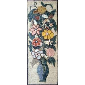 16x44 Flower Marble Mosaic Wall Mural Art Tile  Kitchen 