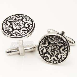 New Chinese Pottery Pattern Cufflinks Mens Gift Party Wedding Cuff 