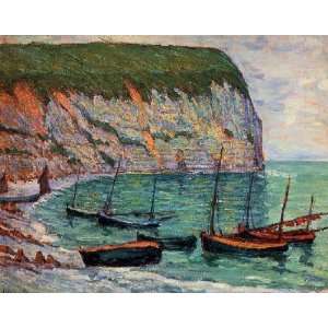   name Fishing Boats on the Shore, By Maufra Maxime