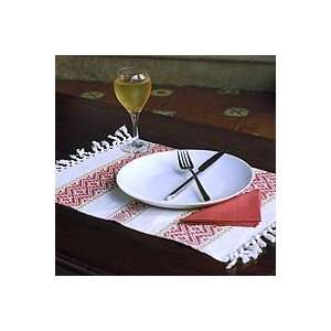   placemat and napkin set, Terracotta Bouquet (set of 6) Home