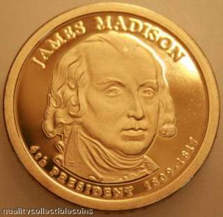 2007 S Presidential Dollar Proof Madison US Coins  